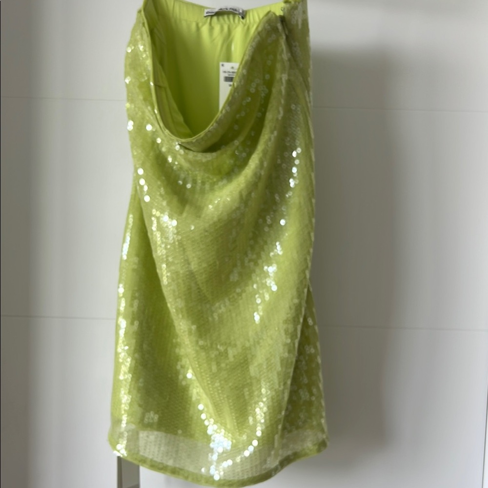 Abercrombie & Fitch Light Green Sequin Dress